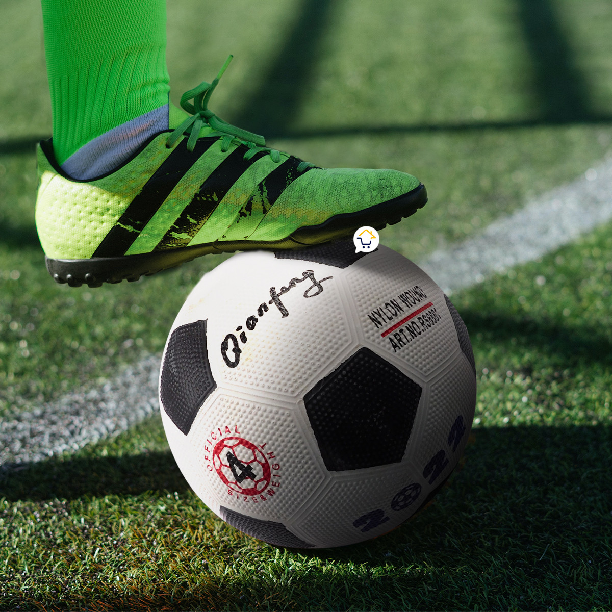 Miniatura 6 de Balon Futbol N°4 Juguete Blanco JS2202